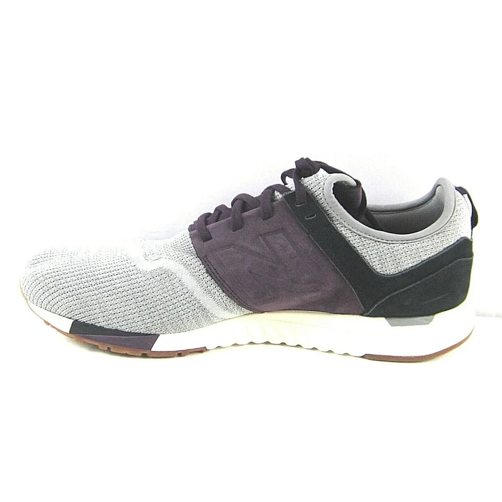 New Balance 247 Rev Lite‎ Men's Suede Knit in Gray/Black/Burgandy  Size 14